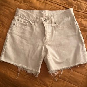Levi White denim shorts